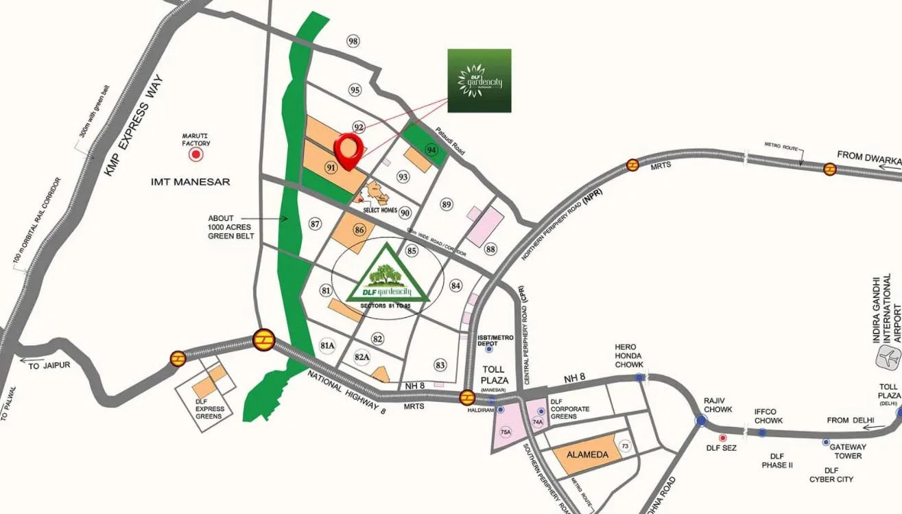 True Habitat Luxe Residency 112 Location Map