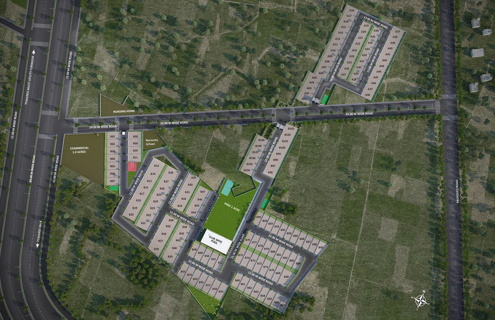True Habitat Luxe Residency 112 Location Map