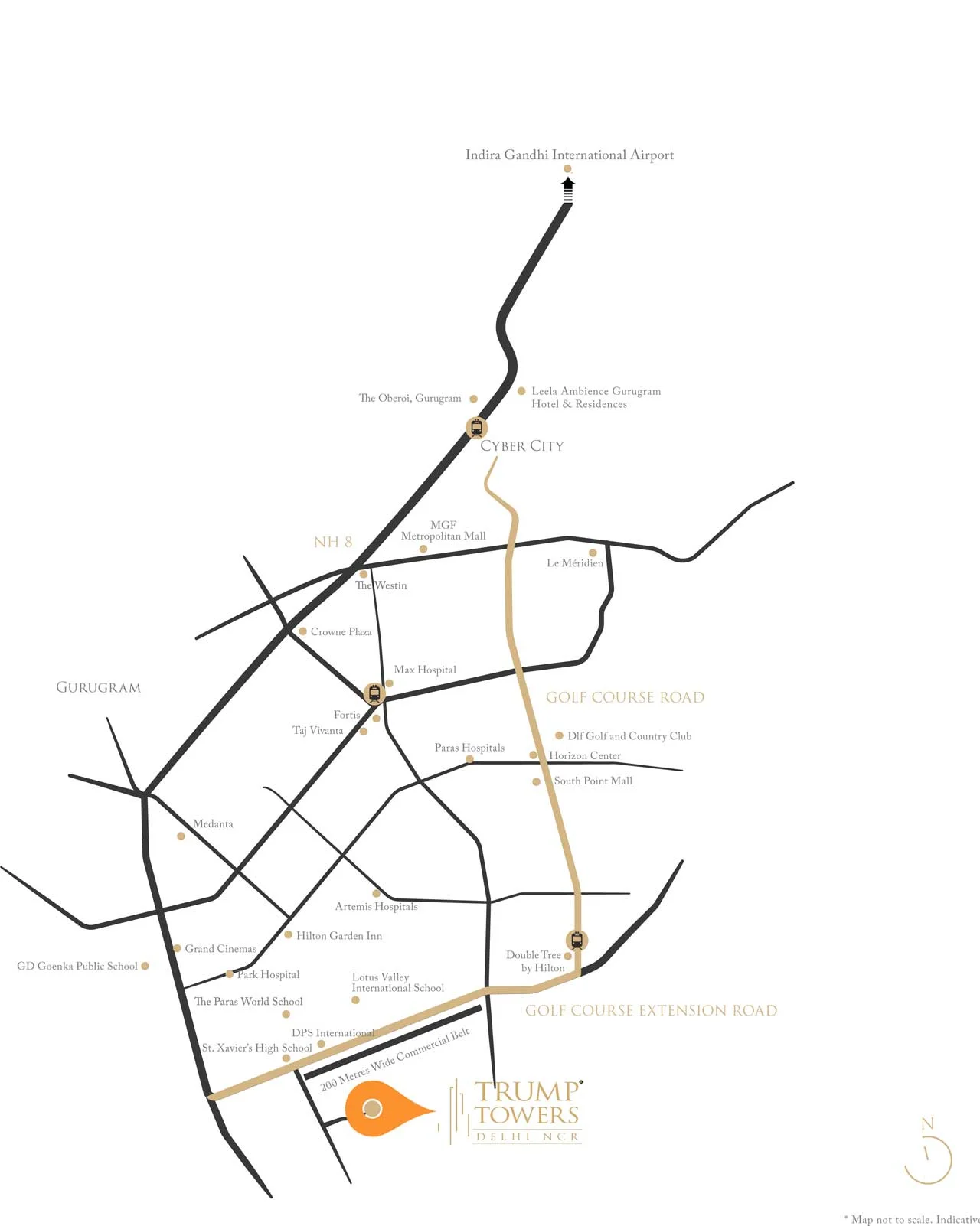 True Habitat Luxe Residency 112 Location Map